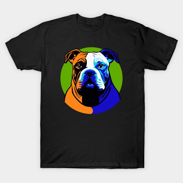 Pit Bull Dog Portrait T-Shirt by Oyeplot